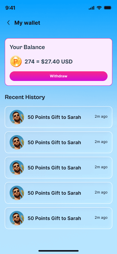 Kikit Wallet & Withdrawal Interface